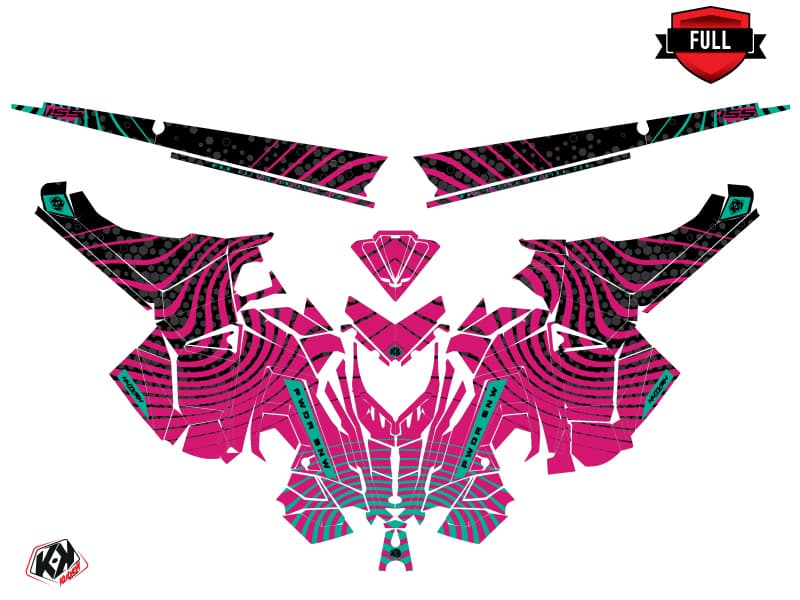 Snowmobile POLARIS RMK PRO AXYS SNW Black-Pink graphic kit | Polaris | Kutvek - View 3