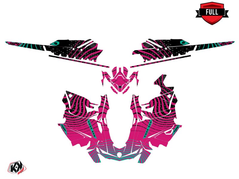 snowmobile skidoo backcountry sport snw black-pink  graphic kit | Skidoo | Kutvek - View 3