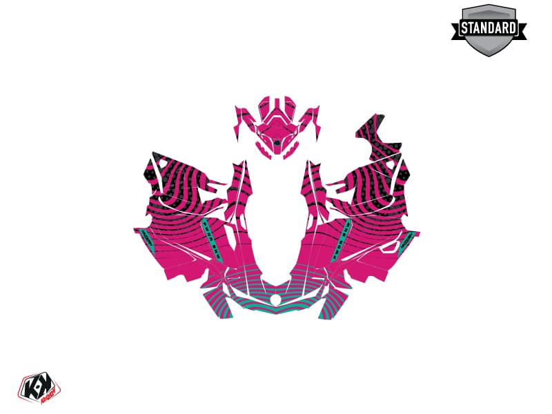 Kit graphique Motoneige SKIDOO GRAND TOURING LIMITED 600R E-TEC SNW Noir-Rose | Skidoo | Kutvek - View 2
