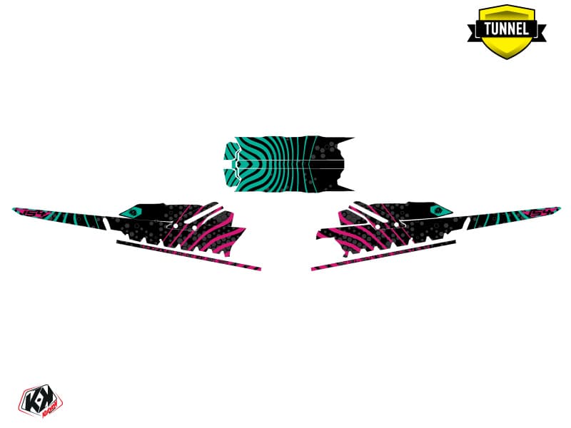 snowmobile skidoo backcountry sport snw black-pink  graphic kit | Skidoo | Kutvek - View 5