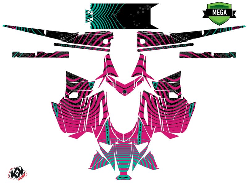 kit de decoración motoneige arctic cat m alpha one snw negro-rosa | Arctic Cat | Kutvek - View 4