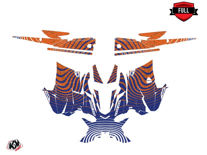Snowmobile YAMAHA SIDEWINDER SRX SNW Orange graphic kit | Yamaha | Kutvek - View 3