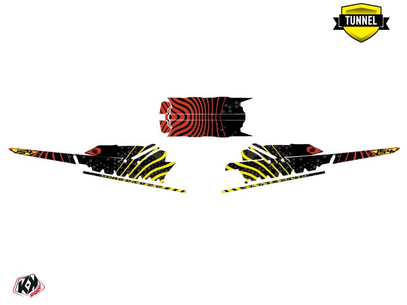 snowmobile skidoo backcountry sport snw yellow  graphic kit | Skidoo | Kutvek - View 5
