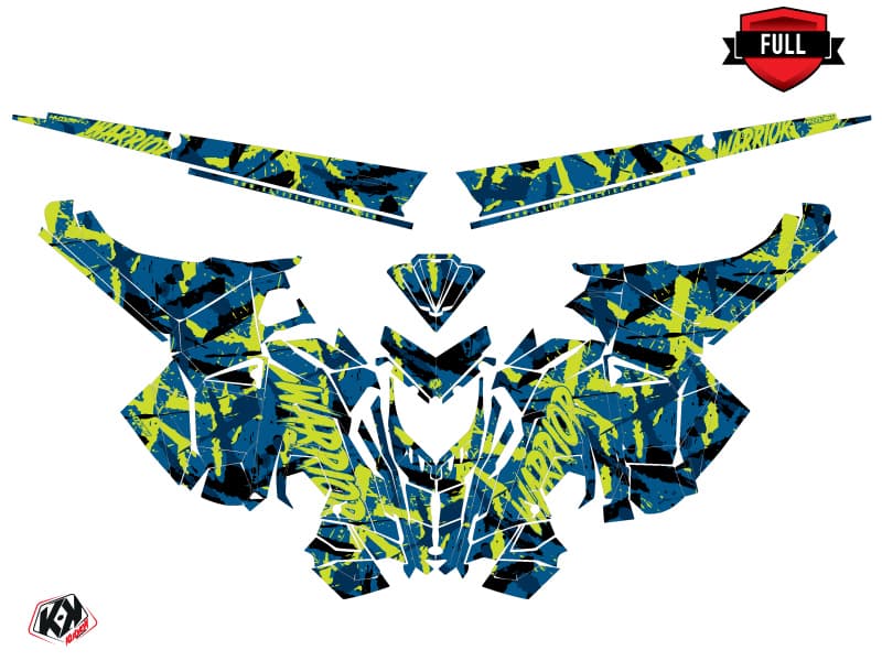 Snowmobile POLARIS RMK PRO AXYS WARRIOR Blue graphic kit | Polaris | Kutvek - View 3