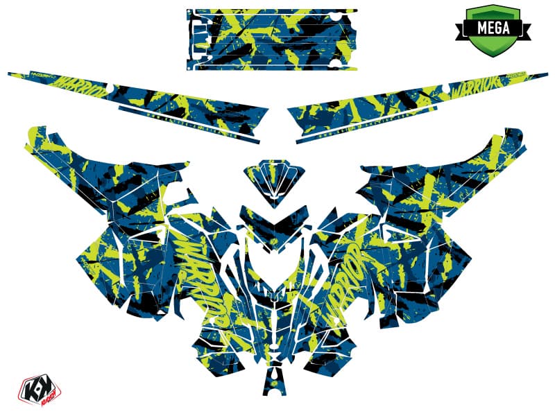 Snowmobile POLARIS RMK PRO AXYS WARRIOR Blue graphic kit | Polaris | Kutvek - View 4