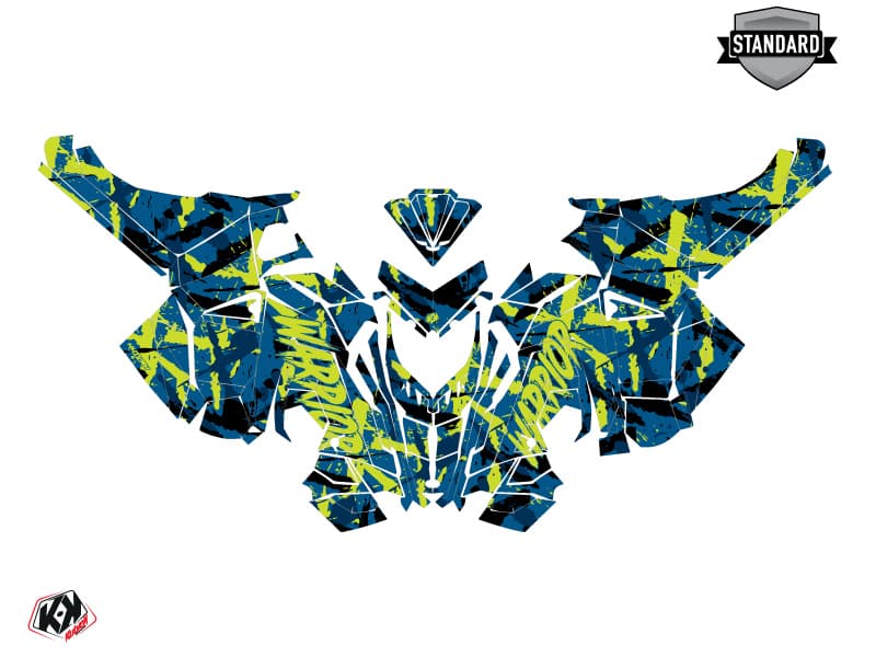 snowmobile polaris 600r race sled warrior blue  graphic kit | Polaris | Kutvek - View 2