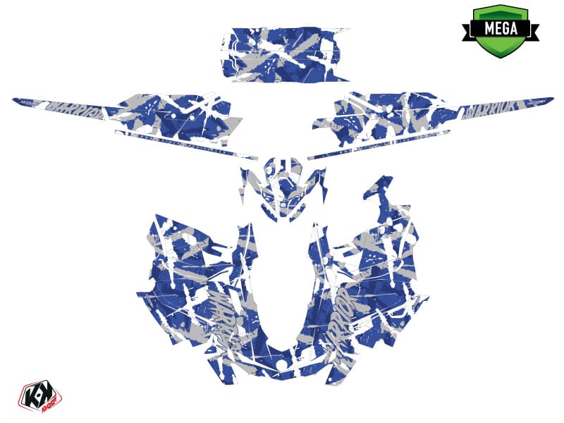 snowmobile skidoo backcountry sport warrior blue  graphic kit | Skidoo | Kutvek - View 4