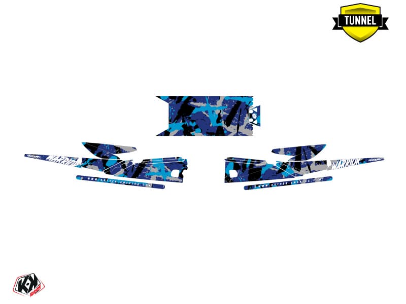 Snowmobile YAMAHA SIDEWINDER SRX WARRIOR Blue graphic kit | Yamaha | Kutvek - View 5