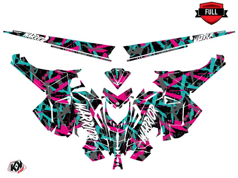 Snowmobile POLARIS RMK PRO AXYS WARRIOR Pink graphic kit | Polaris | Kutvek - View 3