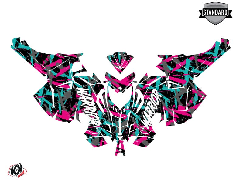 Snowmobile POLARIS SWITCHBACK PRO S WARRIOR Pink graphic kit | Polaris | Kutvek - View 2