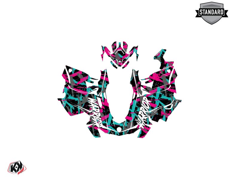 Kit graphique Motoneige SKIDOO GRAND TOURING LIMITED 600R E-TEC WARRIOR Rose | Skidoo | Kutvek - View 2