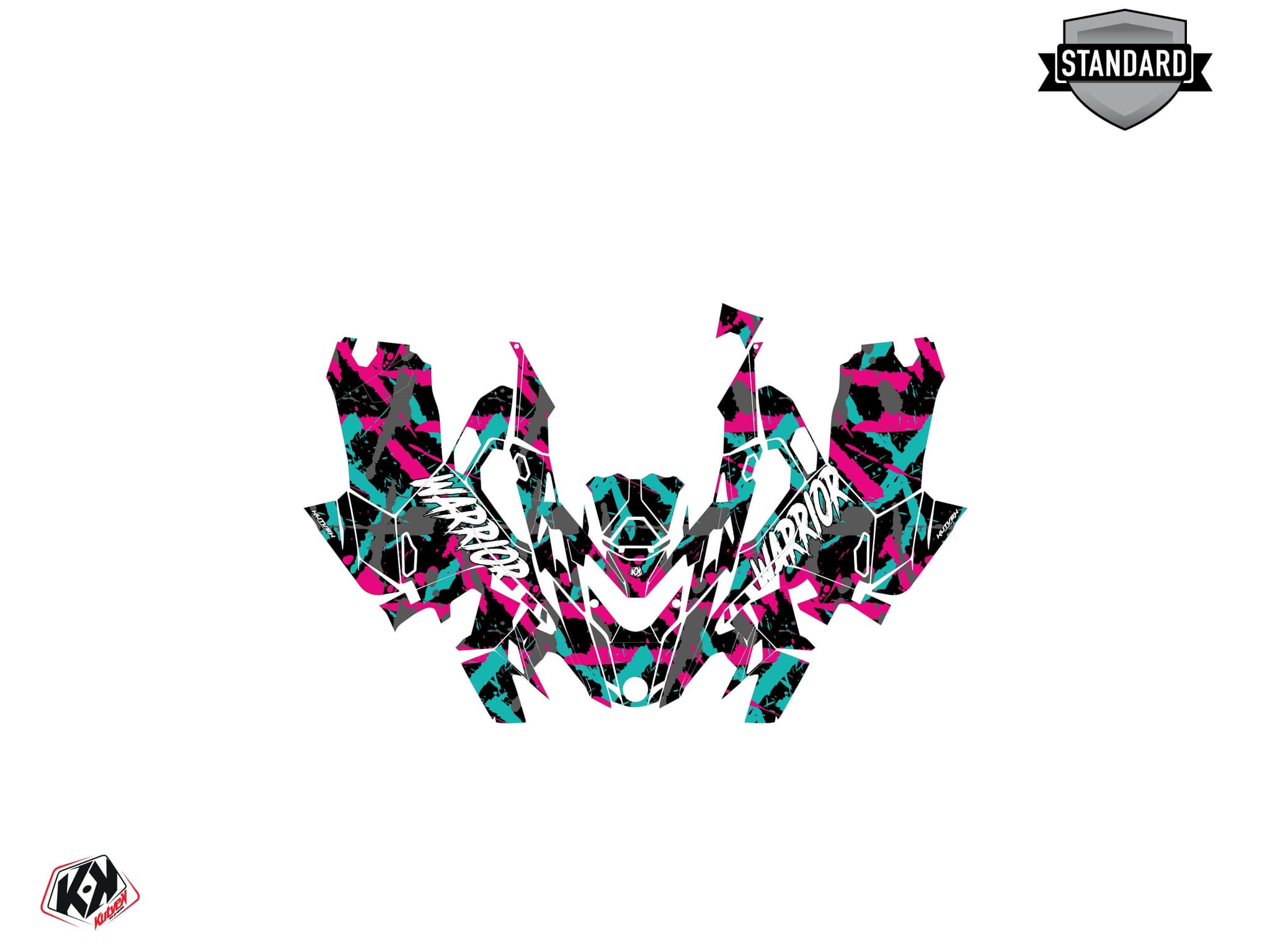 kit graphique motoneige lynx boondocker ds warrior rose | Lynx | Kutvek - View 2
