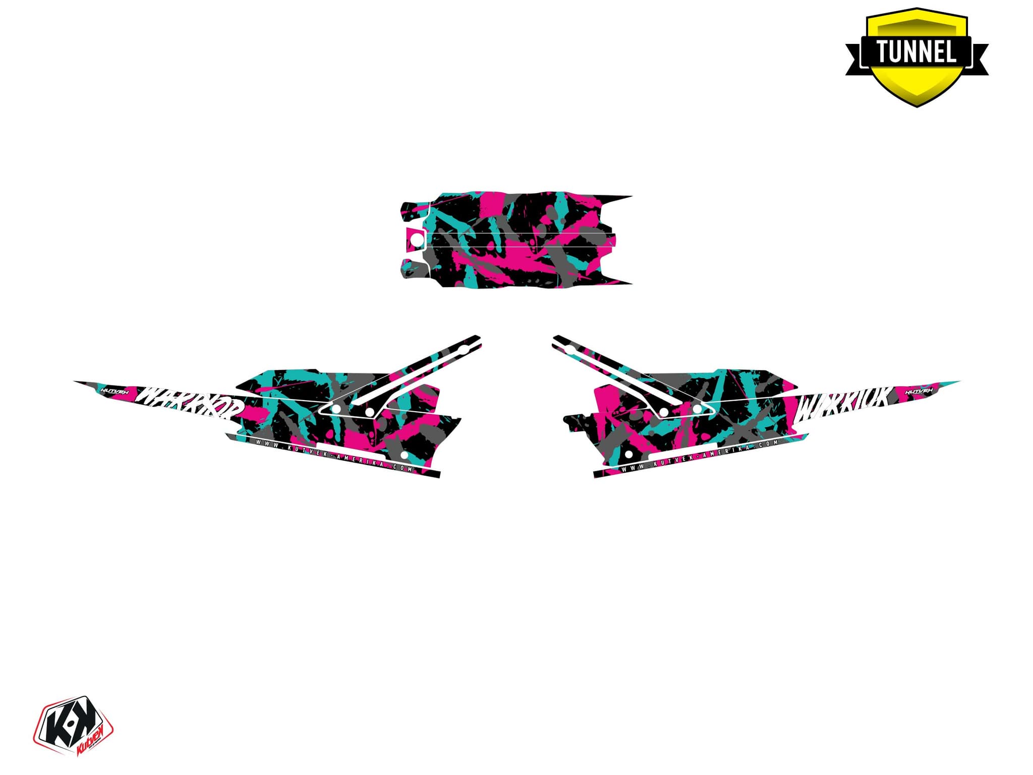 kit graphique motoneige lynx boondocker ds warrior rose | Lynx | Kutvek - View 5