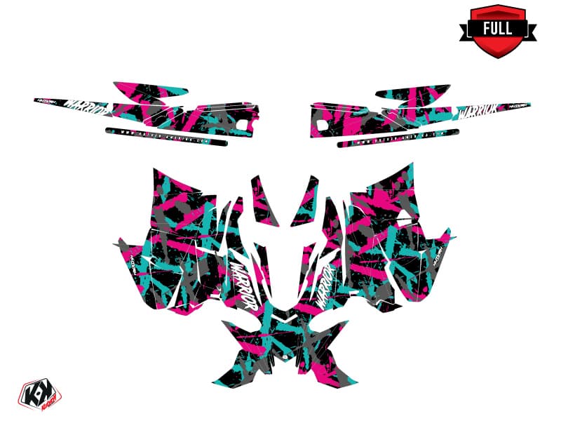 Snowmobile YAMAHA SIDEWINDER SRX WARRIOR Pink graphic kit | Yamaha | Kutvek - View 3