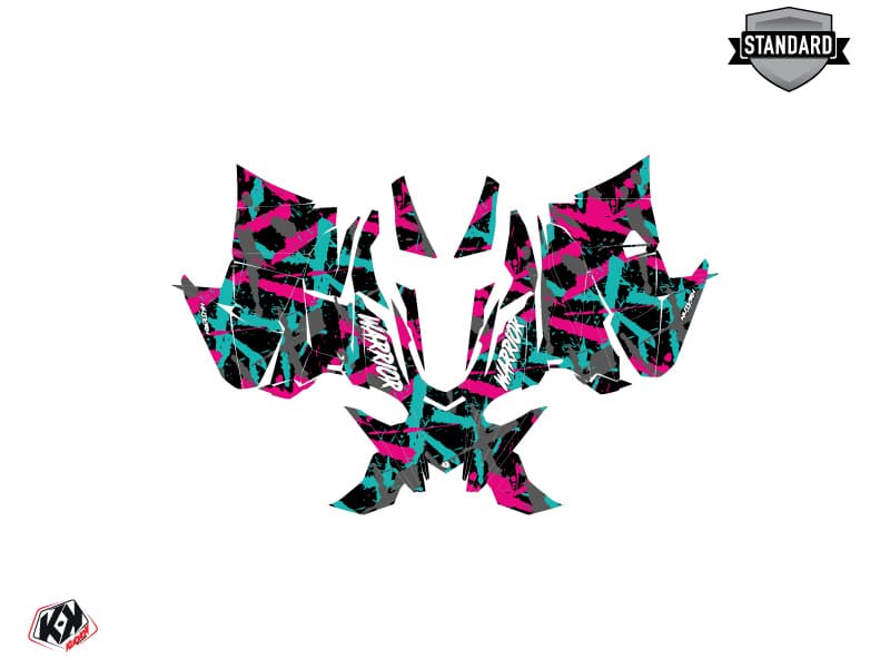 Snowmobile YAMAHA APEX WARRIOR Pink graphic kit | Yamaha | Kutvek - View 2