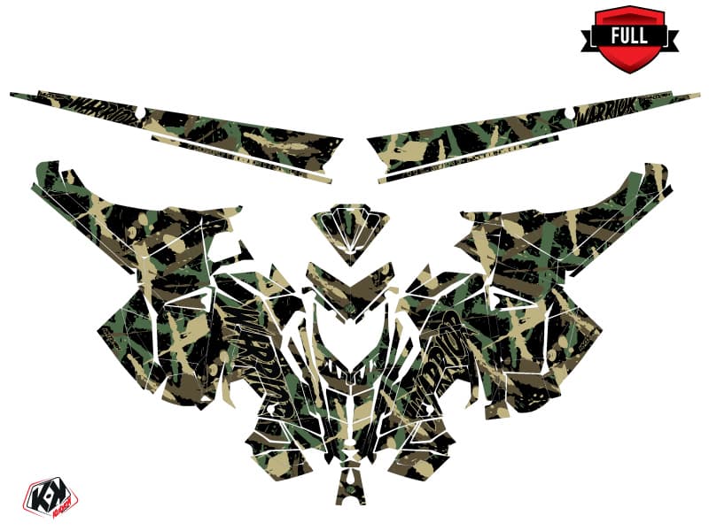 Snowmobile POLARIS RMK PRO AXYS WARRIOR Khaki graphic kit | Polaris | Kutvek - View 3