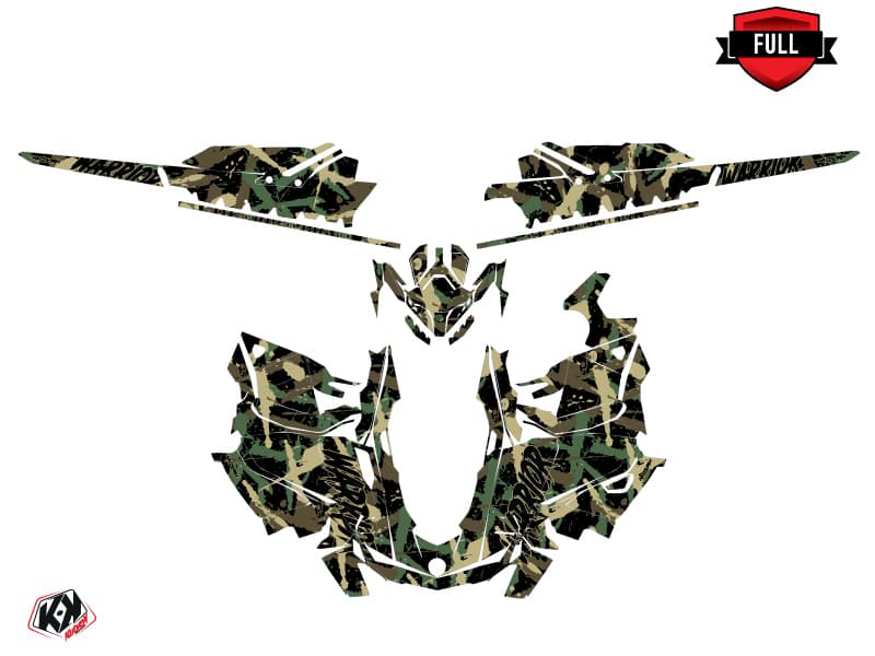 snowmobile skidoo backcountry sport warrior khaki serie graphic kit | Skidoo | Kutvek - View 3