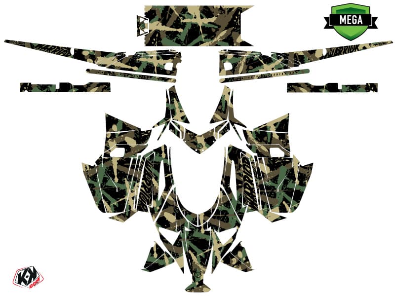 kit de decoración motoneige arctic cat m alpha one warrior kaki | Arctic Cat | Kutvek - View 4