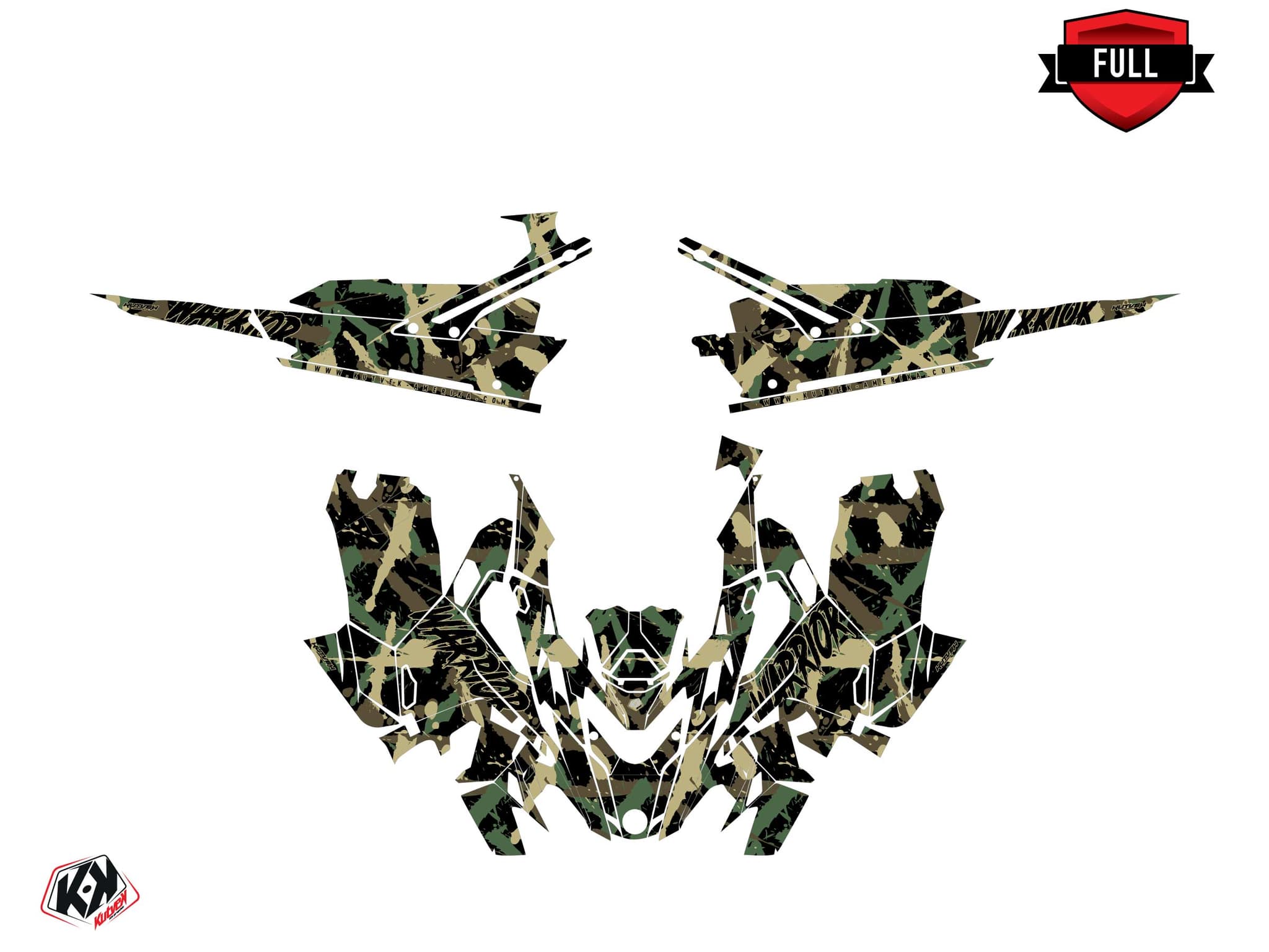kit graphique motoneige lynx boondocker ds warrior kaki | Lynx | Kutvek - View 3