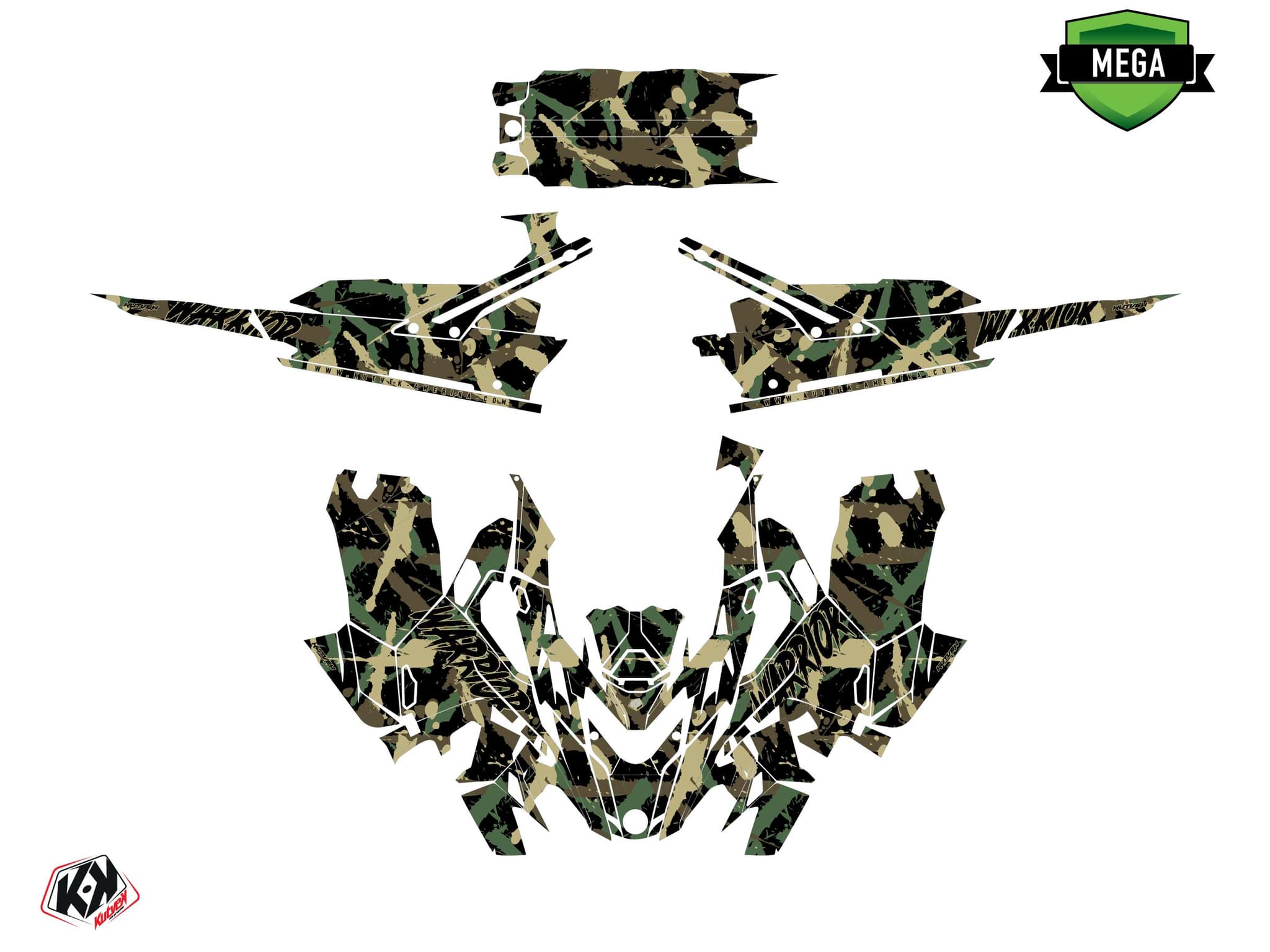 kit graphique motoneige lynx boondocker ds warrior kaki | Lynx | Kutvek - View 4