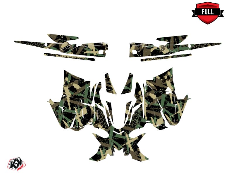 Snowmobile YAMAHA SIDEWINDER SRX WARRIOR Khaki graphic kit | Yamaha | Kutvek - View 3