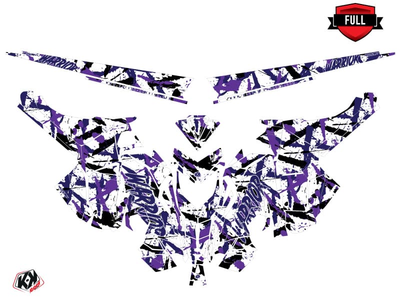 Snowmobile POLARIS RMK PRO AXYS WARRIOR Mauve graphic kit | Polaris | Kutvek - View 3