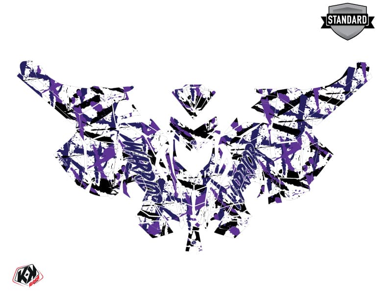 snowmobile polaris 600r race sled warrior mauve  graphic kit | Polaris | Kutvek - View 2