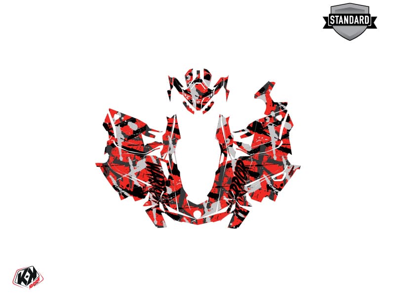 Kit graphique Motoneige SKIDOO GRAND TOURING LIMITED 600R E-TEC WARRIOR Rouge | Skidoo | Kutvek - View 2