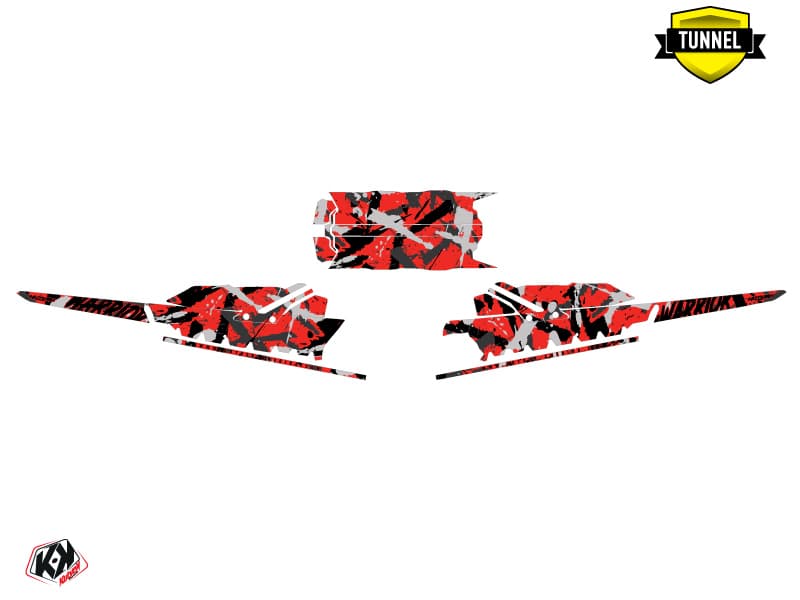 snowmobile skidoo backcountry sport warrior red  graphic kit | Skidoo | Kutvek - View 5