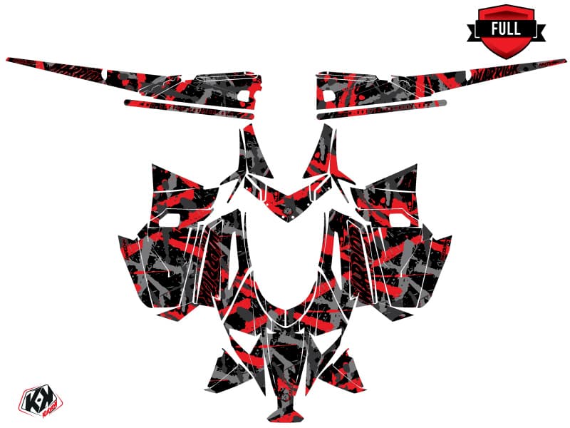 kit de decoración motoneige arctic cat m alpha one warrior rojo | Arctic Cat | Kutvek - View 3