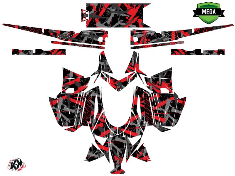 kit de decoración motoneige arctic cat m alpha one warrior rojo | Arctic Cat | Kutvek - View 4