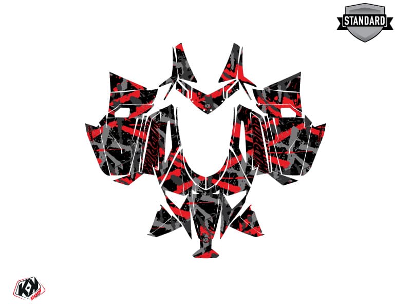 Kit graphique Motoneige ARCTIC CAT NORSEMAN X 8000 WARRIOR Rouge | Arctic Cat | Kutvek - View 2