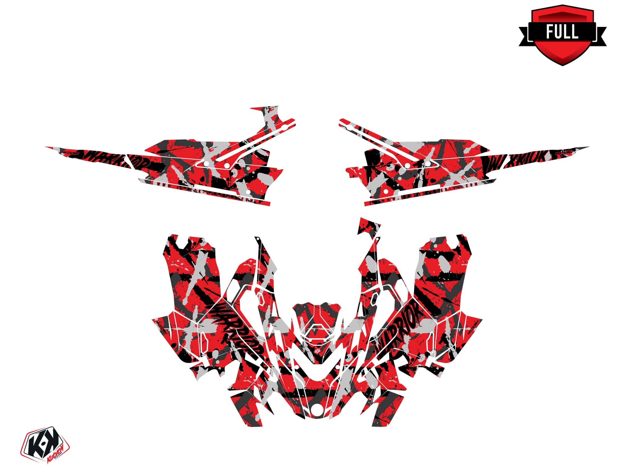kit graphique motoneige lynx boondocker ds warrior rouge | Lynx | Kutvek - View 3