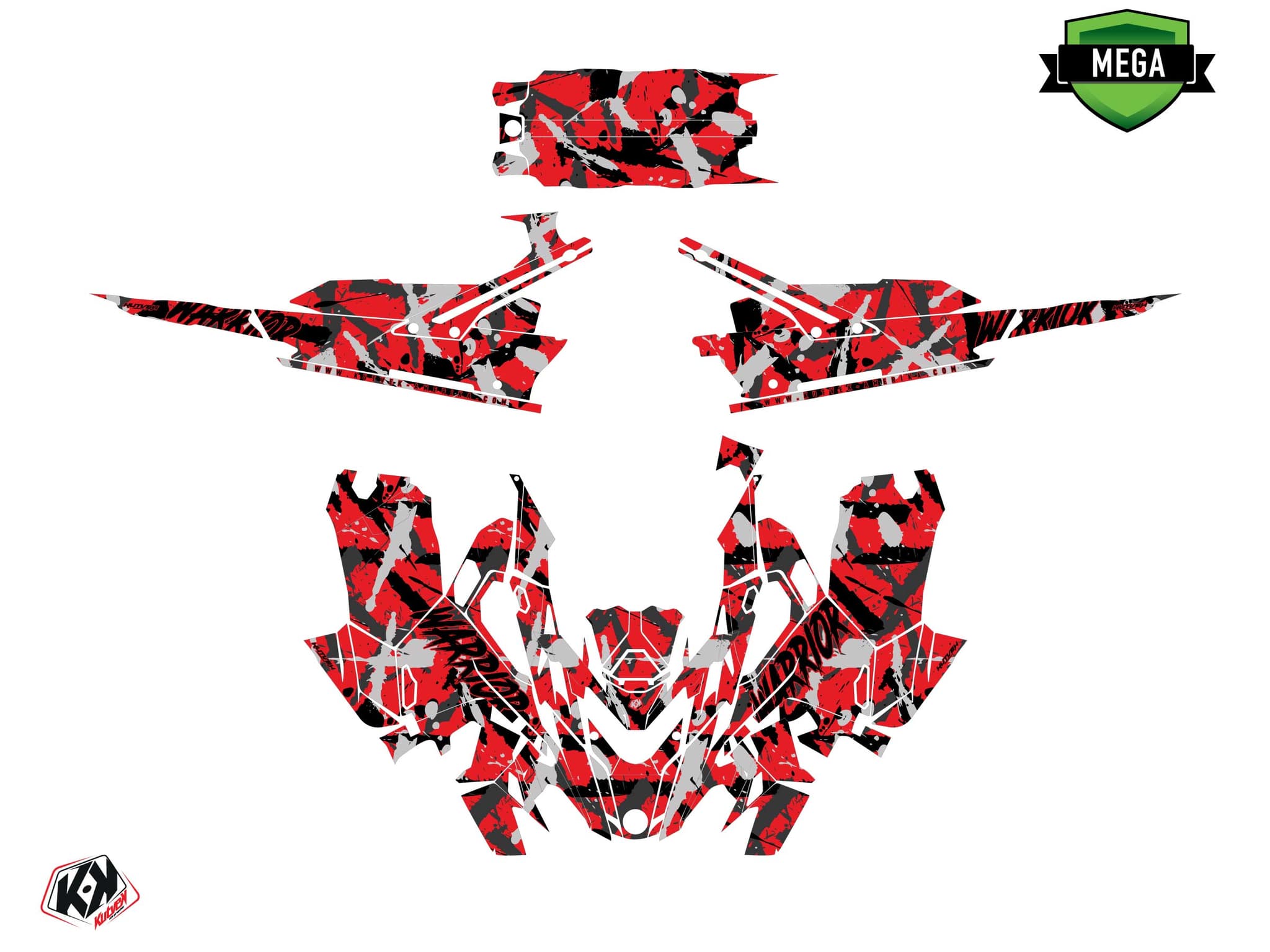 kit graphique motoneige lynx boondocker ds warrior rouge | Lynx | Kutvek - View 4