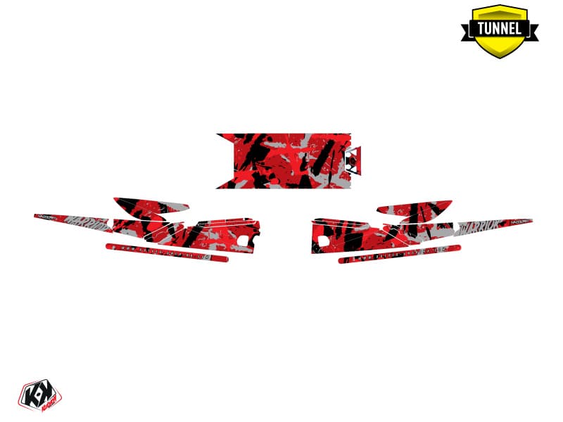 Snowmobile YAMAHA SIDEWINDER SRX WARRIOR Red graphic kit | Yamaha | Kutvek - View 5