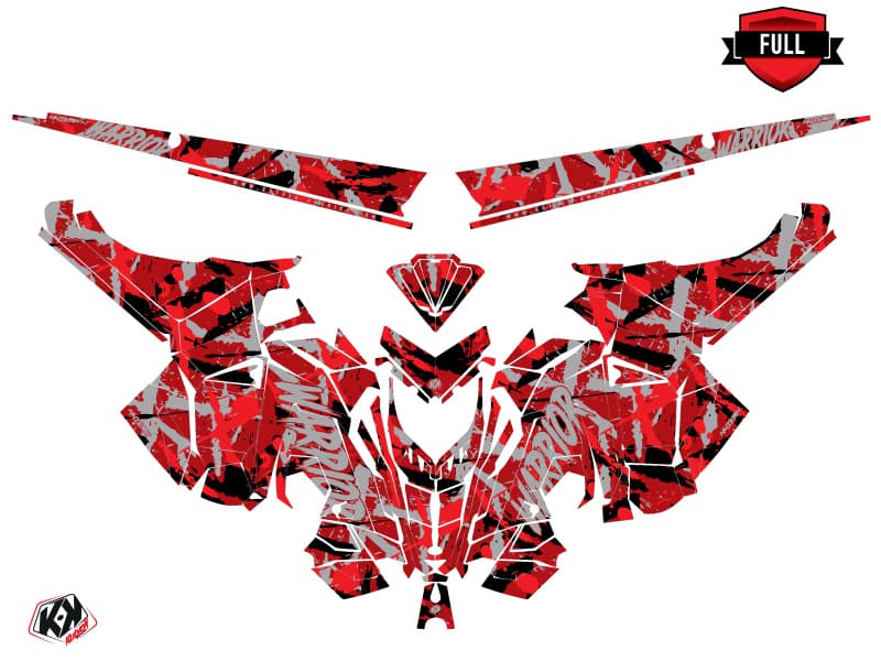 Snowmobile POLARIS RMK PRO AXYS WARRIOR Red-Grey graphic kit | Polaris | Kutvek - View 3