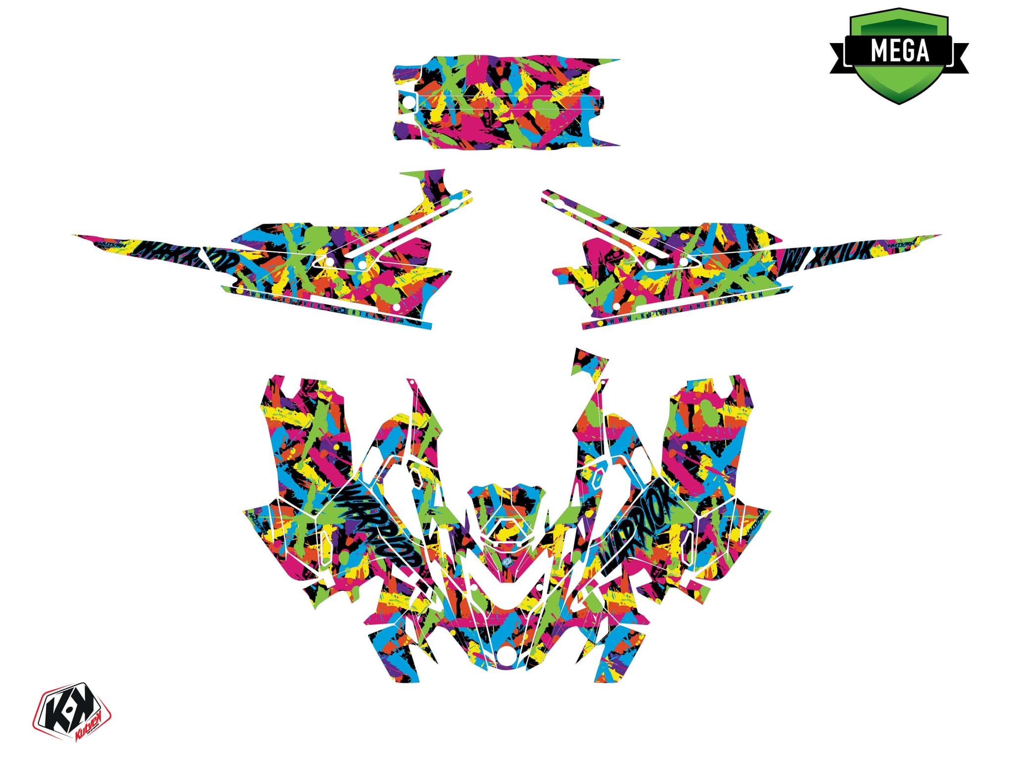 snowmobile lynx boondocker ds warrior colors  graphic kit | Lynx | Kutvek - View 4
