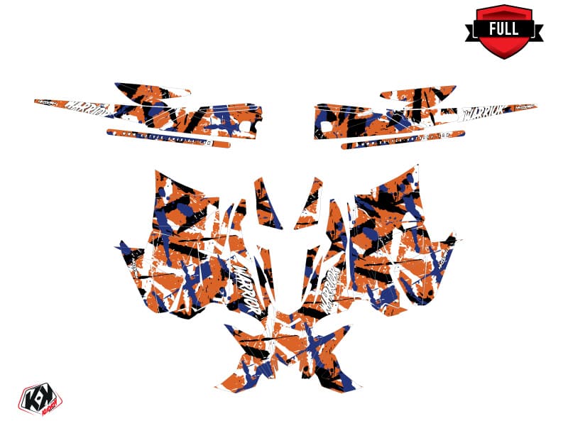 Snowmobile YAMAHA SIDEWINDER SRX WARRIOR Orange graphic kit | Yamaha | Kutvek - View 3