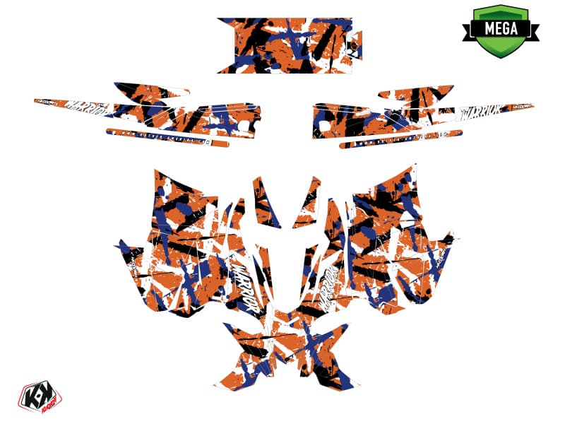 Snowmobile YAMAHA SIDEWINDER SRX WARRIOR Orange graphic kit | Yamaha | Kutvek - View 4