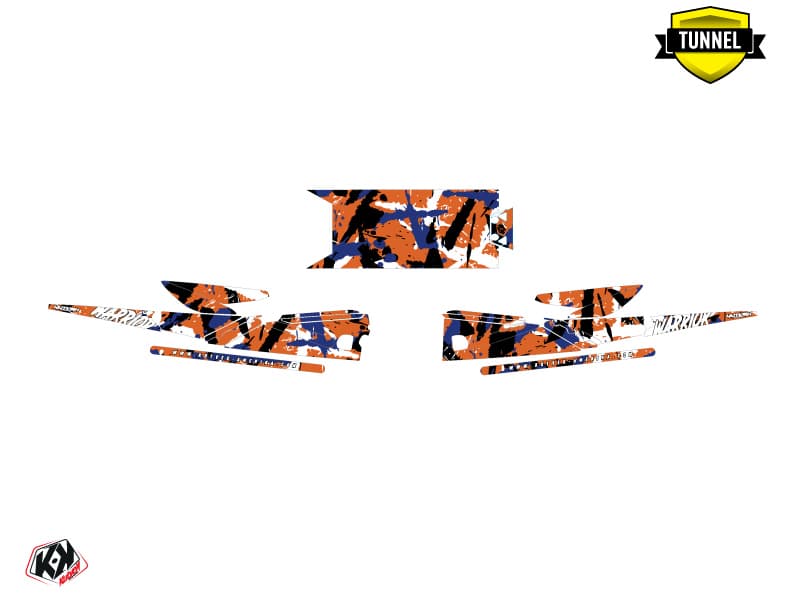 Snowmobile YAMAHA SIDEWINDER SRX WARRIOR Orange graphic kit | Yamaha | Kutvek - View 5