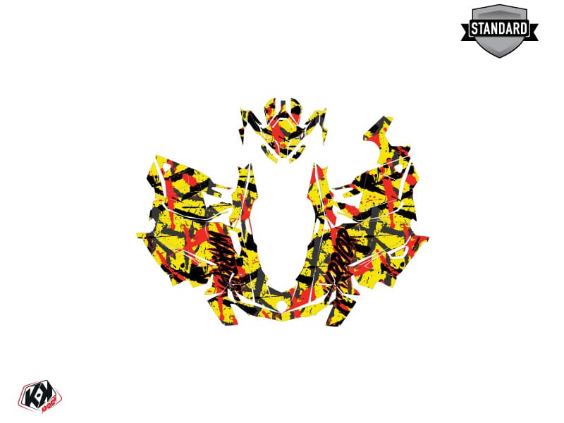 Kit graphique Motoneige SKIDOO GRAND TOURING LIMITED 600R E-TEC WARRIOR Jaune | Skidoo | Kutvek - View 2
