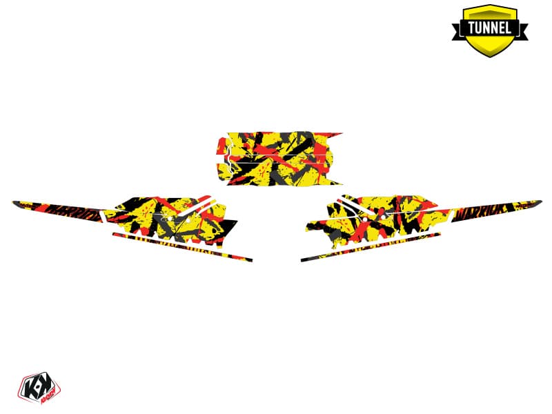 snowmobile skidoo backcountry sport warrior yellow serie graphic kit | Skidoo | Kutvek - View 5
