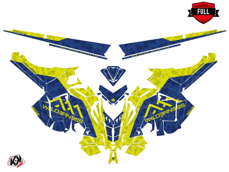 Snowmobile POLARIS RMK PRO AXYS WILDERNESS Blue graphic kit | Polaris | Kutvek - View 3