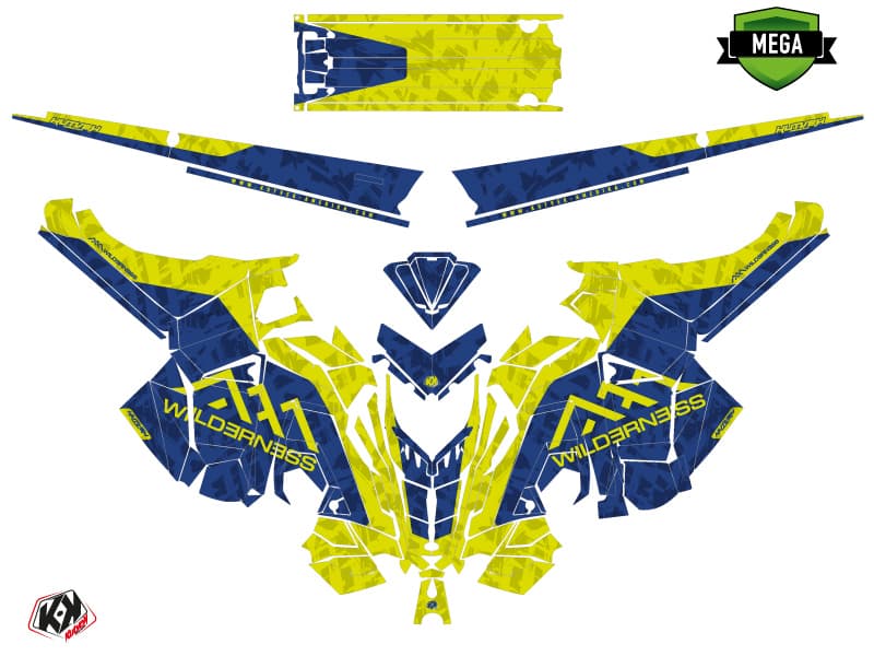 Snowmobile POLARIS RMK PRO AXYS WILDERNESS Blue graphic kit | Polaris | Kutvek - View 4