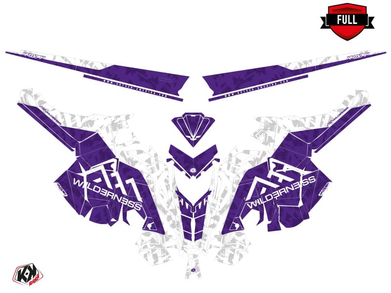 Snowmobile POLARIS RMK PRO AXYS WILDERNESS Mauve graphic kit | Polaris | Kutvek - View 3