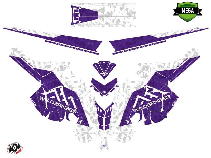 Snowmobile POLARIS RMK PRO AXYS WILDERNESS Mauve graphic kit | Polaris | Kutvek - View 4