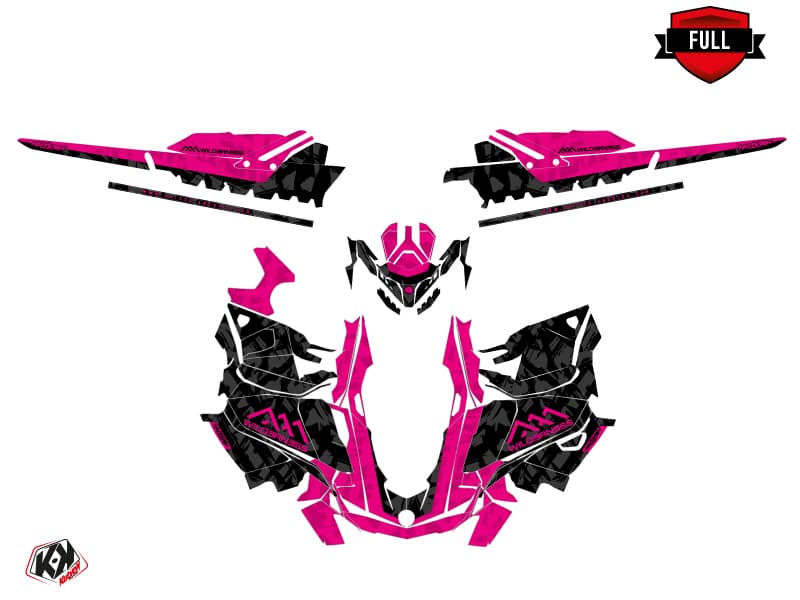 snowmobile skidoo backcountry sport wilderness black-pink  graphic kit | Skidoo | Kutvek - View 3