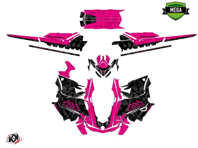 snowmobile skidoo backcountry sport wilderness black-pink  graphic kit | Skidoo | Kutvek - View 4