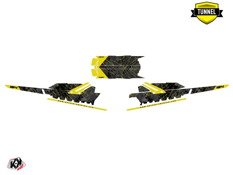 snowmobile skidoo backcountry sport destiny black-yellow serie graphic kit | Skidoo | Kutvek - View 5
