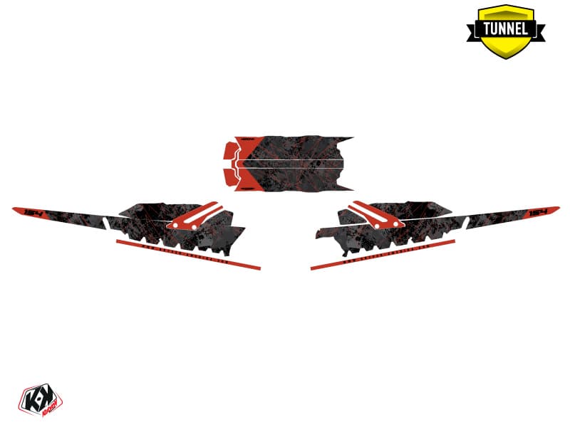 snowmobile skidoo backcountry sport destiny black-red  graphic kit | Skidoo | Kutvek - View 5